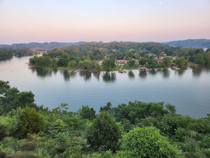 A view of the Tennessee River from the patio of Cherokee Country Club