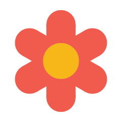 red flower graphic