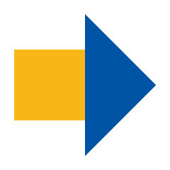 blue and yellow arrow