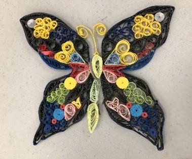 Photo of butterfly crafted from paper