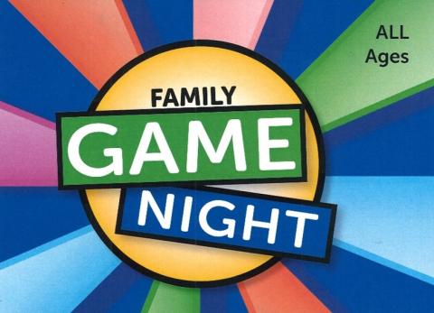 Image with words "Family Game Night".