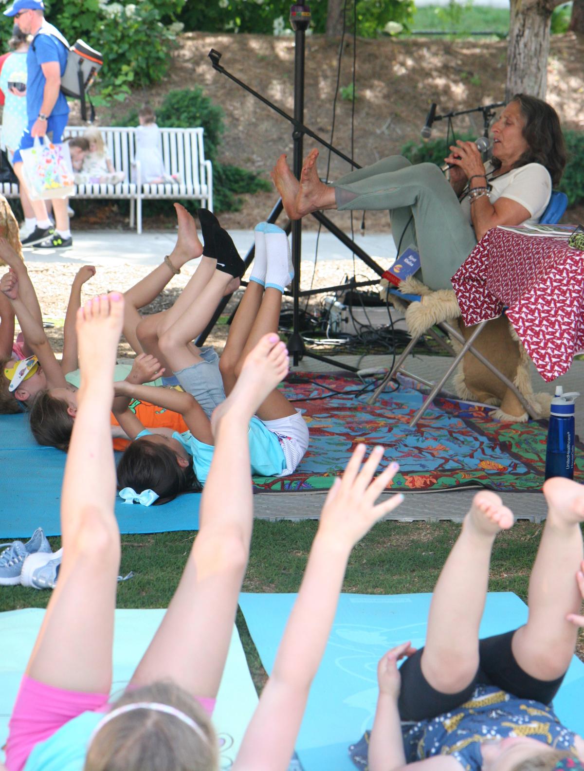 photo of young kids on yoga mats